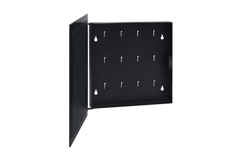 Nyckelskåp med magnetisk tavla svart 35x35x5,5 cm - Svart - Nyckelskåp