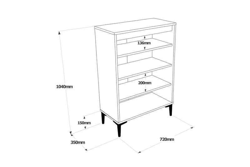 Rinorea Förvaringsskåp 72x104 cm - Brun - Förvaring - Skåp - Förvaringsskåp