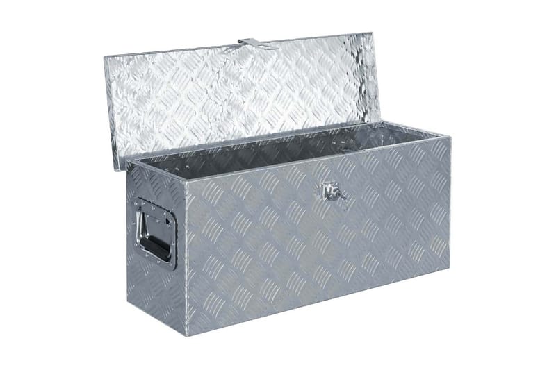 Förvaringslåda aluminium 76,5x26,5x33 cm silver - Silver - Deponeringsskåp & deponeringsbox