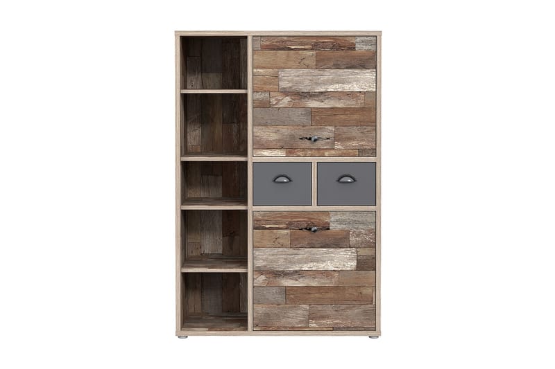 Skydra Highboard 42x92 cm - Brun/Grå - Förvaringsskåp