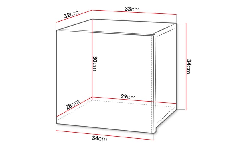 Tessan Väggskåp 34 cm - Svart - Förvaringsskåp