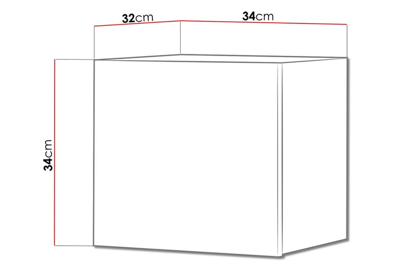 Tessan Väggskåp 34 cm - Vit - Förvaringsskåp