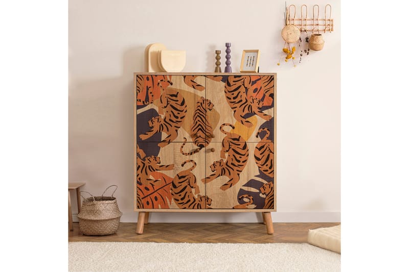 Tigris Highboard 95x111 cm Flerfärgad - Hanah Home - Förvaring - Skåp - Förvaringsskåp