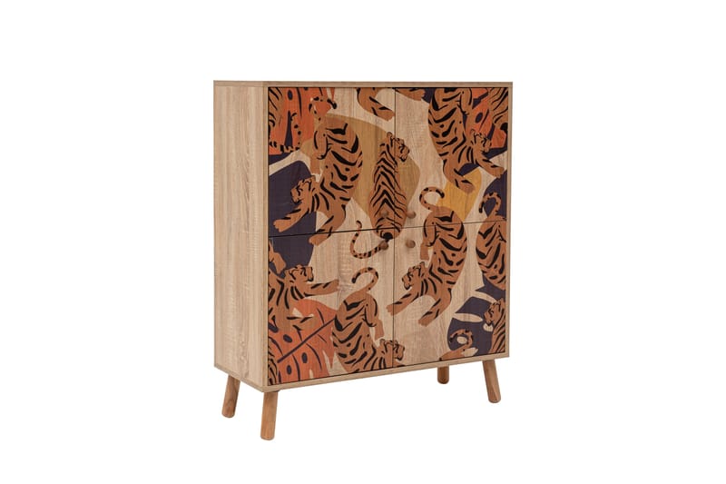 Tigris Highboard 95x111 cm Flerfärgad - Hanah Home - Förvaring - Skåp - Förvaringsskåp