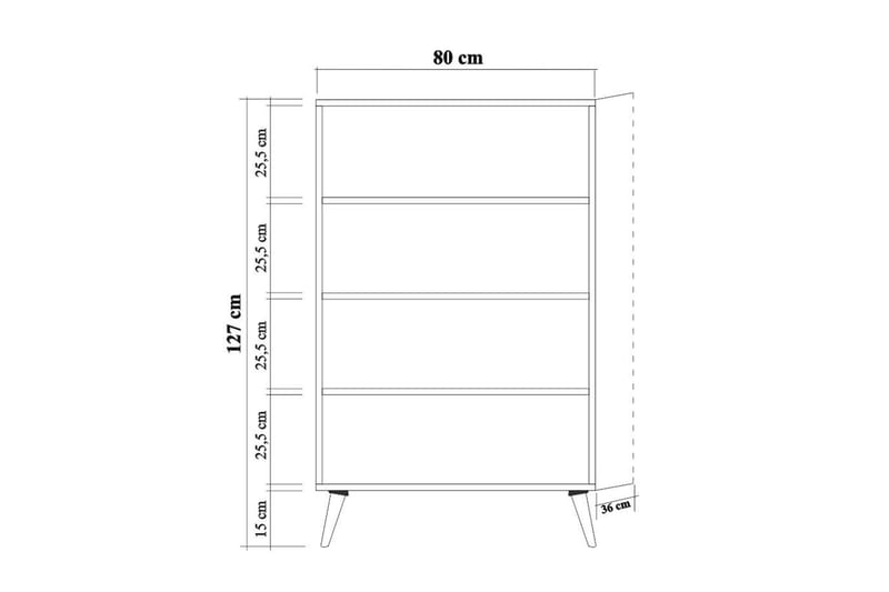 Vellavie Skåp 80 cm Träpanel - Brun - Förvaringsskåp