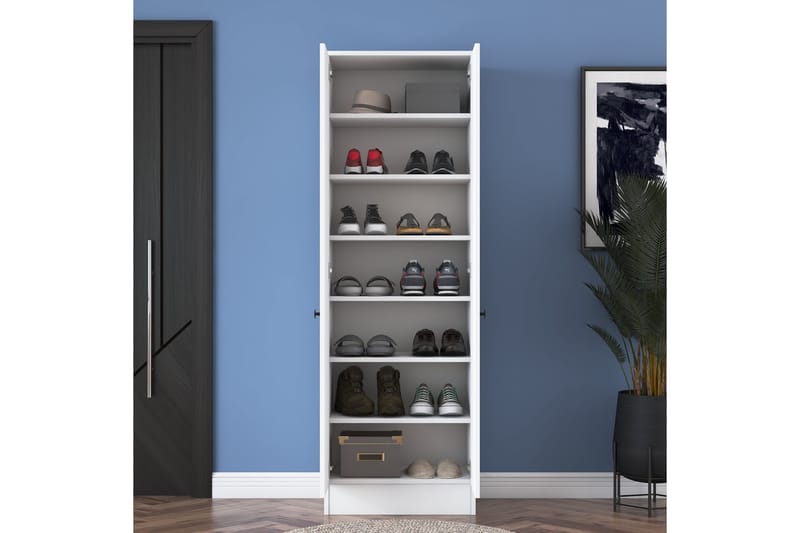 Hooda Highboard 59,8x182,8 cm Vit - Hanah Home - Förvaring - Skåp - Förvaringsskåp