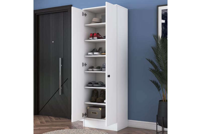 Hooda Highboard 59,8x182,8 cm Vit - Hanah Home - Förvaring - Skåp - Förvaringsskåp