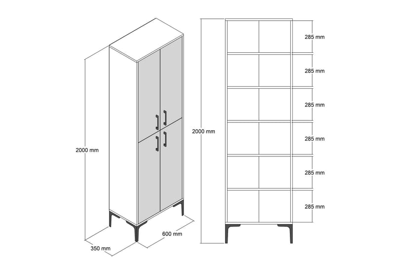 Retzow Highboard - Beige - Förvaring - Skåp - Förvaringsskåp