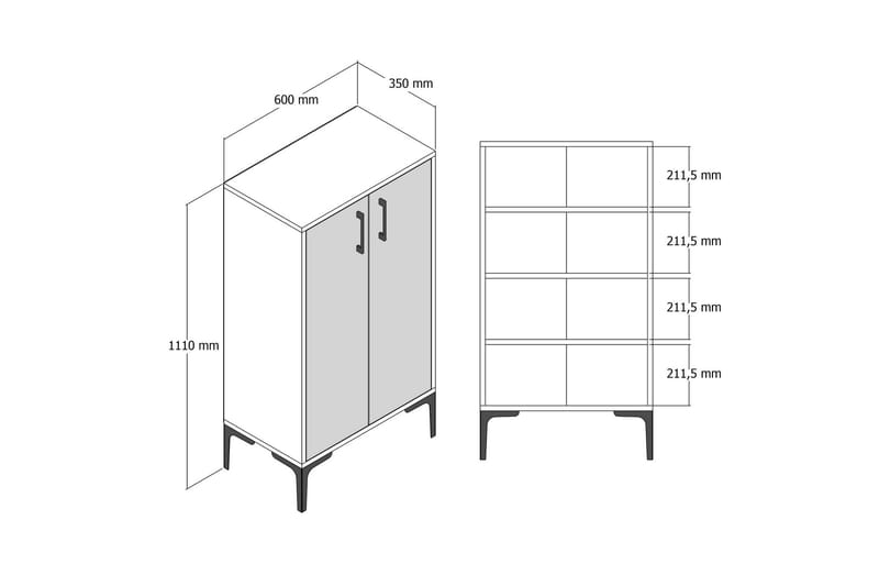 Babice Skoskåp 60 cm - Beige - Förvaring - Skoförvaring - Skoskåp