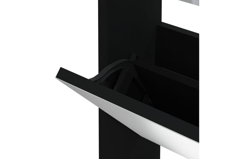 beBasic Skoskåp med 3 skåp svart 63x17x102,5 cm - Black - Skoskåp - Hallförvaring - Skoförvaring