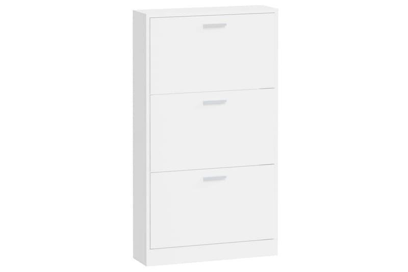 beBasic Skoskåp vit högglans 59x17x108 cm konstruerat trä - White - Skoskåp - Hallförvaring - Skoförvaring