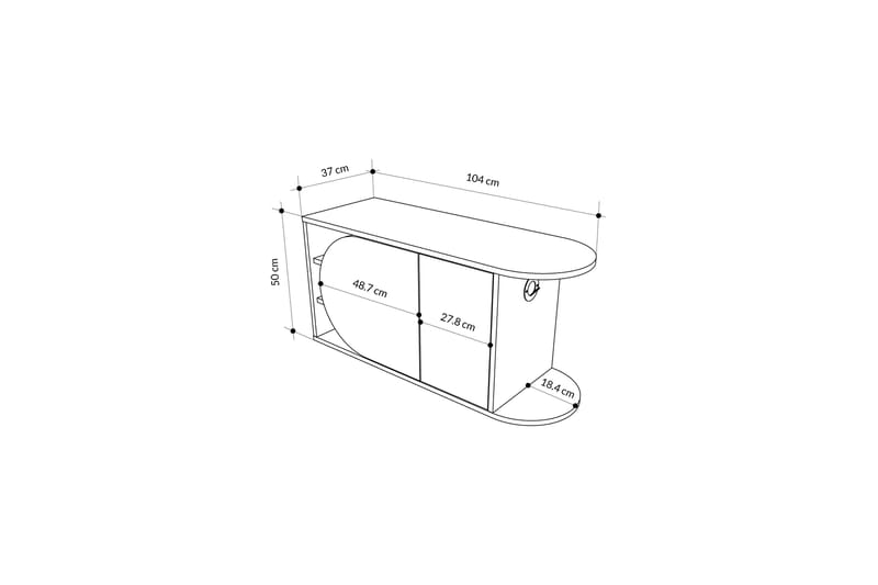 Berriaren Skoskåp 104 cm - Brun/Vit - Förvaring - Skoförvaring - Skoskåp