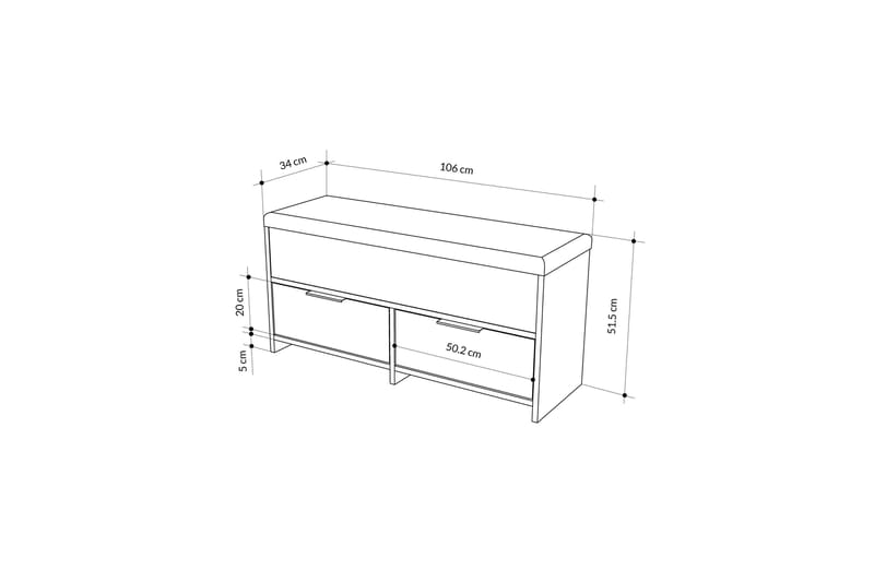 Cove Skoskåp 106 cm - Antracit - Förvaring - Skoförvaring - Skoskåp