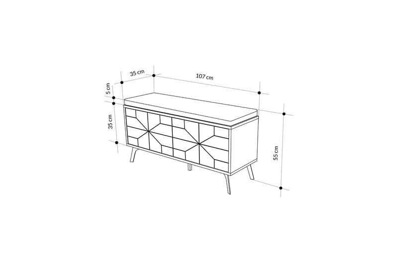 Dune Skoskåp 107 cm - Brun - Förvaring - Skoförvaring - Skoskåp