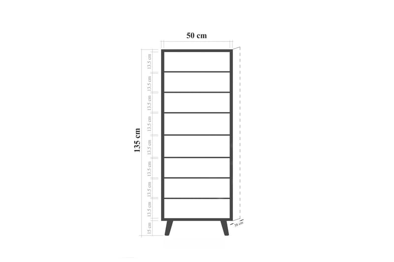 Gelsgan Skoskåp 50 cm - Brun - Skoskåp - Hallförvaring - Skoförvaring