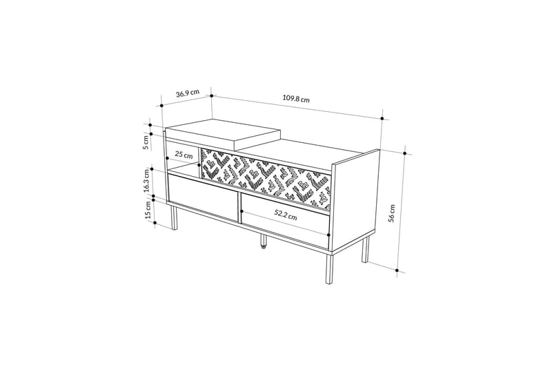 Heaton Skoskåp 111 cm - Brun - Förvaring - Skoförvaring - Skoskåp