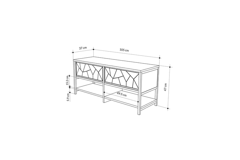 Inola Skoskåp 105 cm - Brun - Förvaring - Skoförvaring - Skoskåp