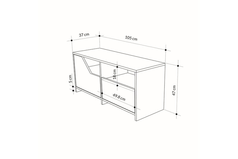 Nexus Skoskåp 105 cm - Brun/Vit - Förvaring - Skoförvaring - Skoskåp