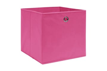 Förvaringslådor 10 st non-woven tyg 28x28x28 cm rosa