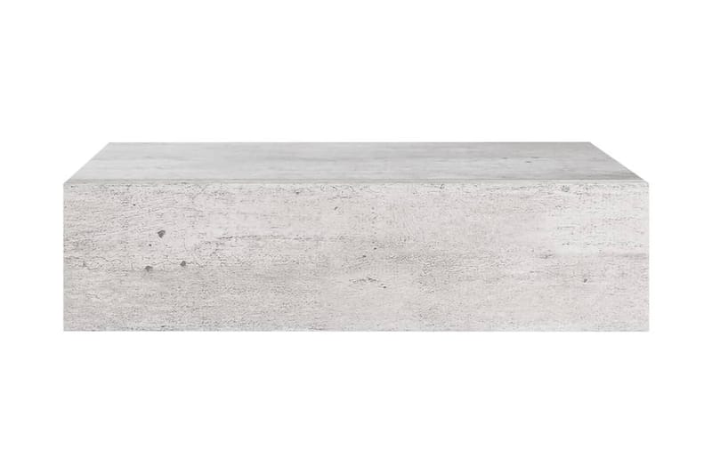 Vägglådor betonggrå 2 st 40x23,5x10 cm MDF - Betonggrå - Förvaringslåda