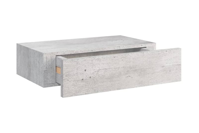 Vägglådor betonggrå 2 st 40x23,5x10 cm MDF - Betonggrå - Förvaringslåda