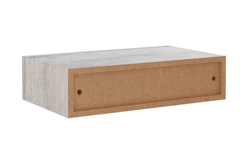 Vägglådor betonggrå 2 st 40x23,5x10 cm MDF - Betonggrå - Förvaringslåda