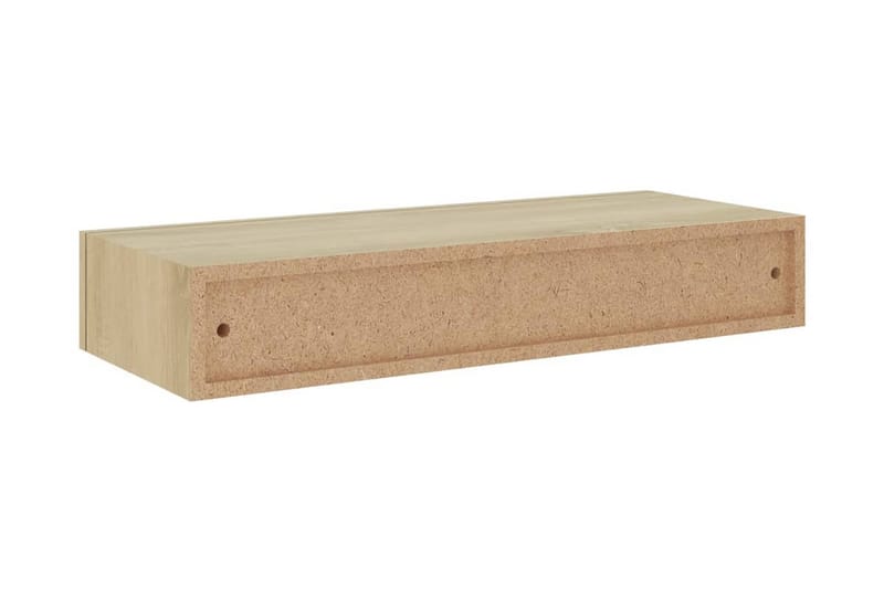 Väggmonterad låda 2 st ek 60x23,5x10 cm MDF - Brun - Förvaringslåda