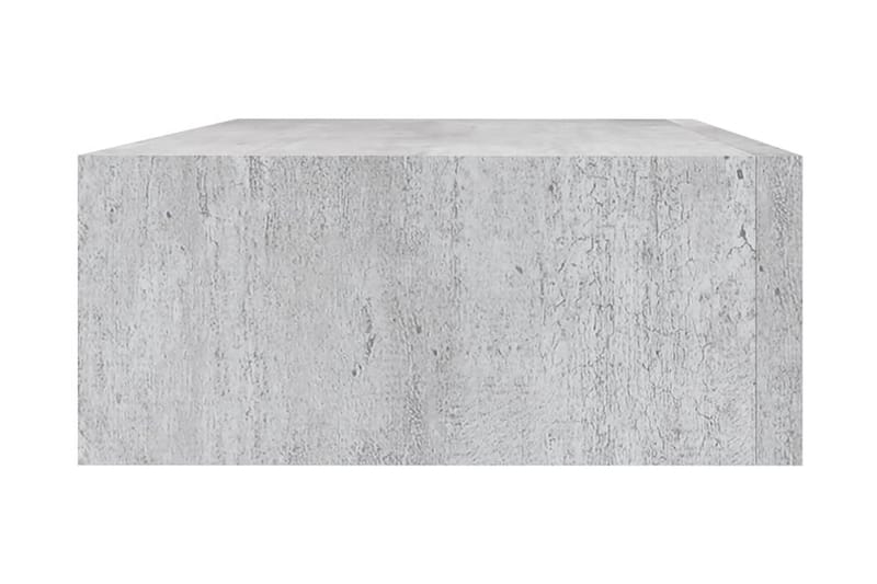 Väggmonterad låda betonggrå 40x23,5x10 cm MDF - Betonggrå - Förvaringslåda