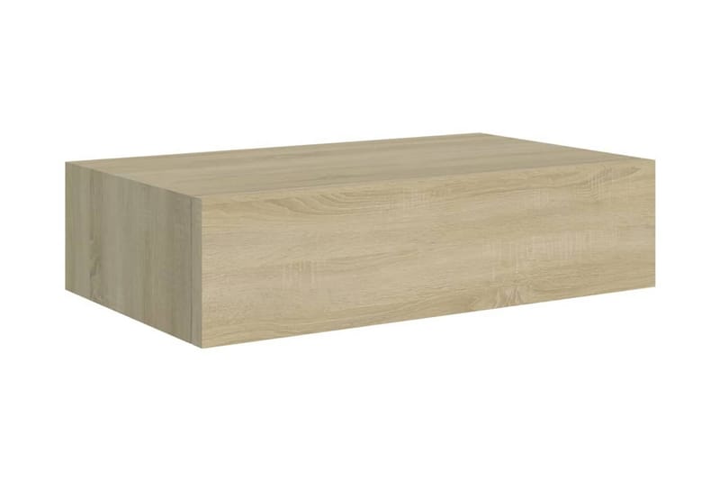 Väggmonterad låda ek 40x23,5x10 cm MDF - Brun - Förvaringslåda