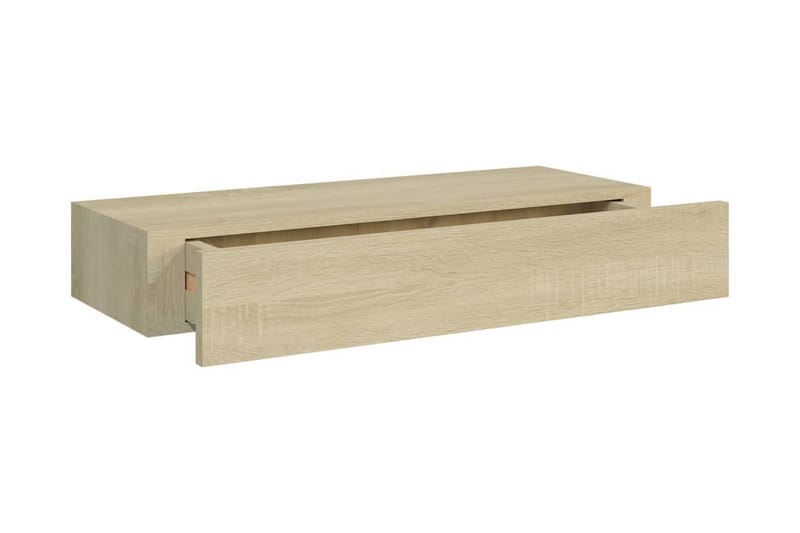 Väggmonterad låda ek 60x23,5x10 cm MDF - Brun - Förvaring - Småförvaring - Förvaringslåda