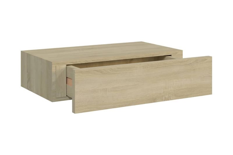 Väggmonterade lådor ek 2 st 40x23,5x10 cm MDF - Brun - Förvaringslåda