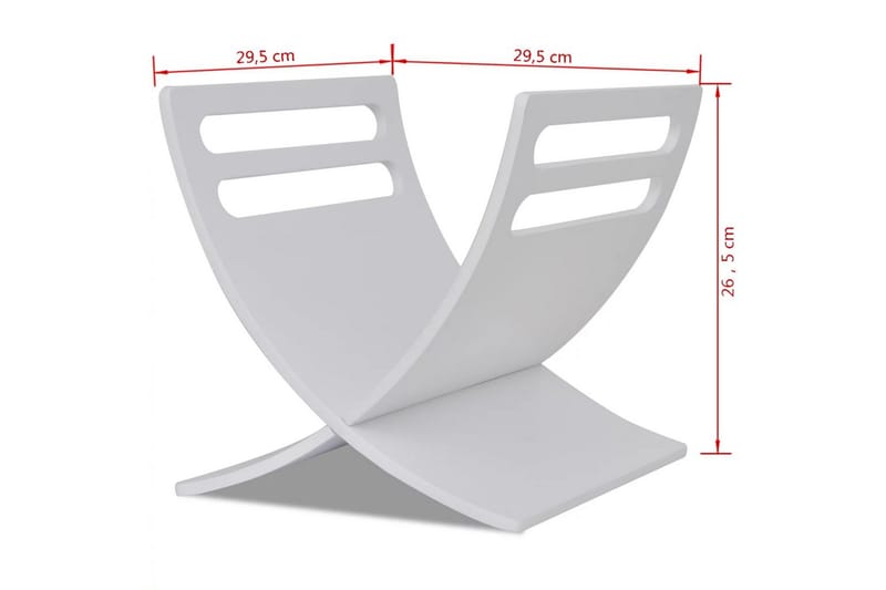 Tidningsställ trä vit - Vit - Förvaring - Småförvaring