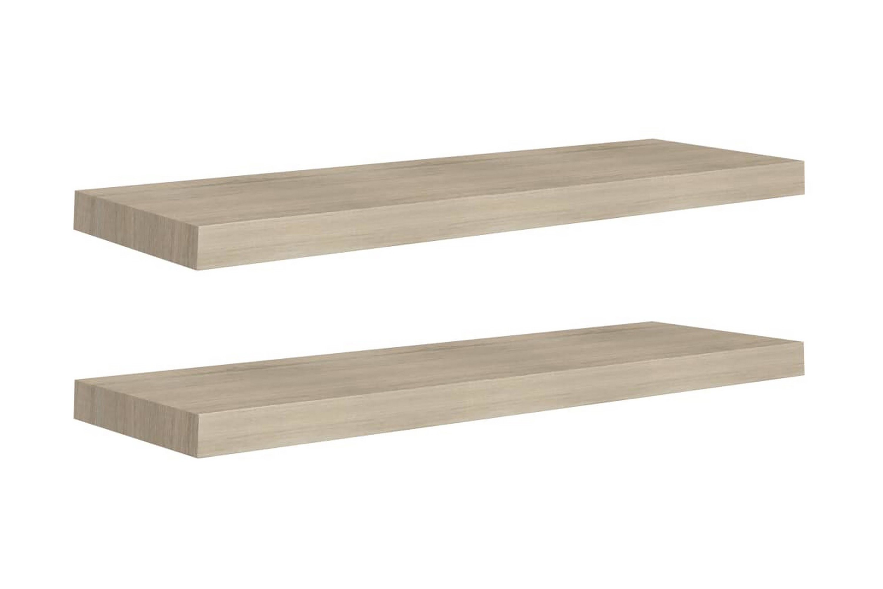 Be Basic Svävande Vägghyllor 2 St Ek 80x23,5x3,8 Cm MDF Brun ...