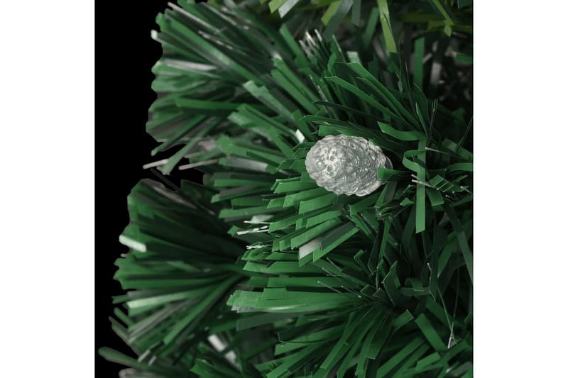 Plastgran med fot och LED 210 cm fiberoptik - Grön - Plastgran