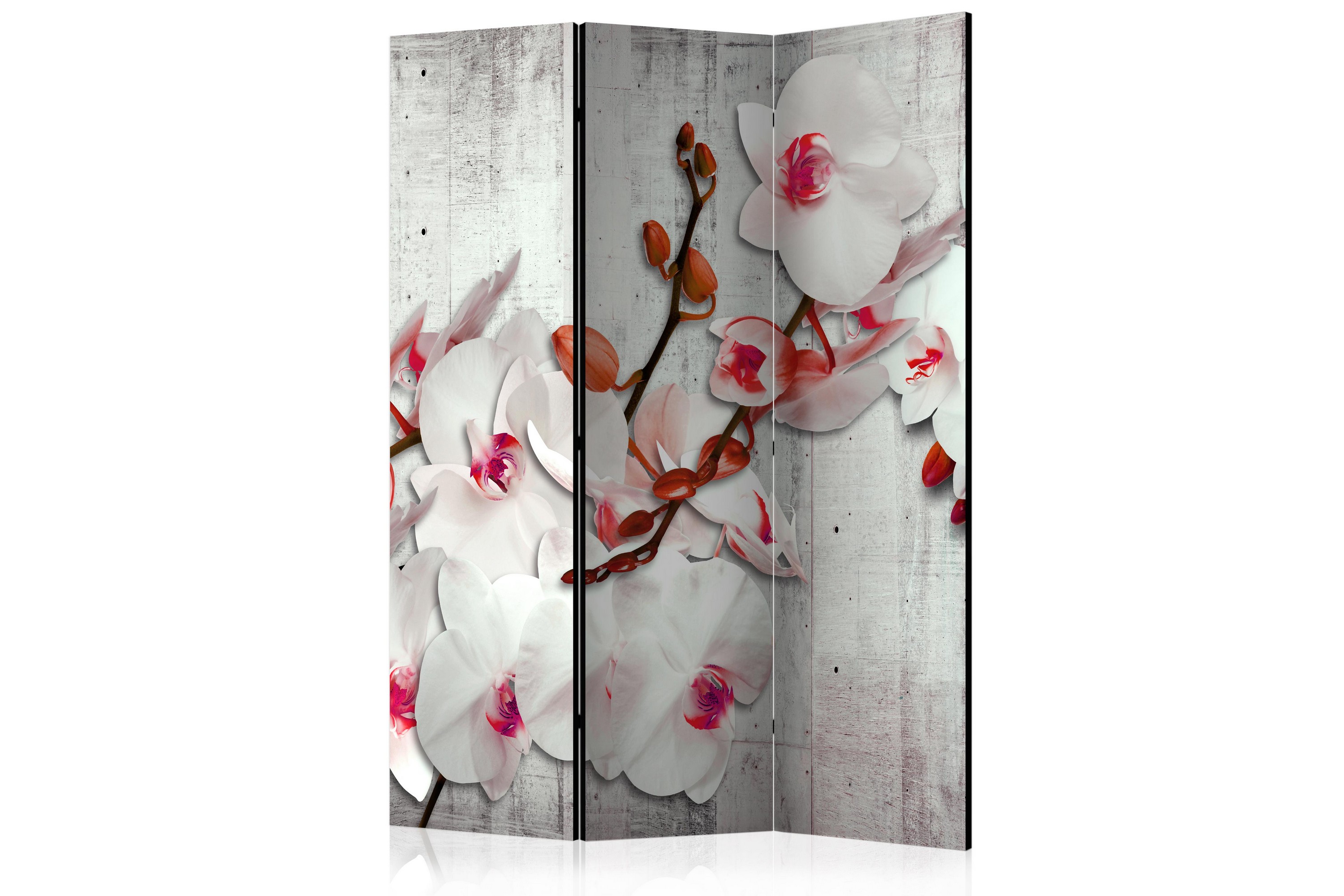 REA/Black Friday Rumsavdelare Concrete Orchid 135x172 - Artgeist sp. z o. Flerfärgad,Vit Tyg