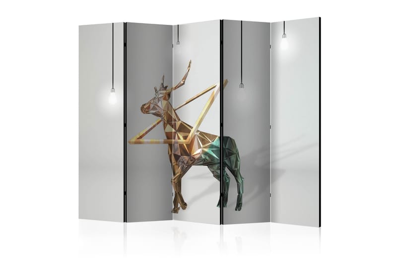 Rumsavdelare - deer (3D) II 225x172 - Artgeist sp. z o. o. - Vikskärm - Rumsavdelare