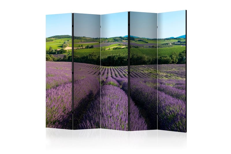 Rumsavdelare Lavender Fields II 225x172 cm - Artgeist sp. z o. o. - Vikskärm - Rumsavdelare