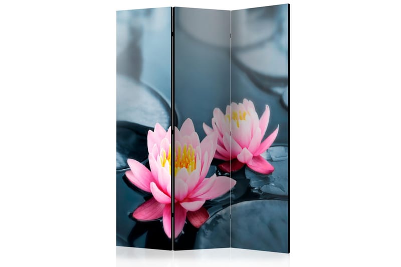 Rumsavdelare - Lotus blossoms 135x172 - Artgeist sp. z o. o. - Vikskärm - Rumsavdelare