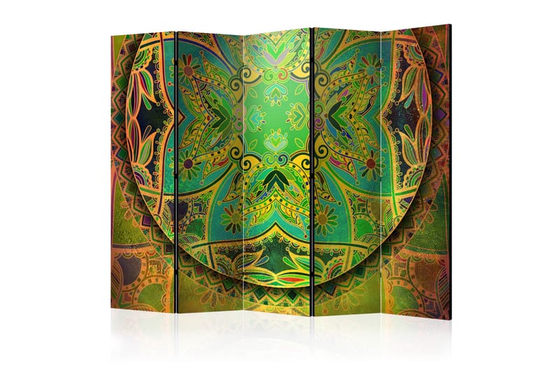 Rumsavdelare - Mandala: Emerald Fantasy II 225x172 - Artgeist sp. z o. o. - Vikskärm - Rumsavdelare