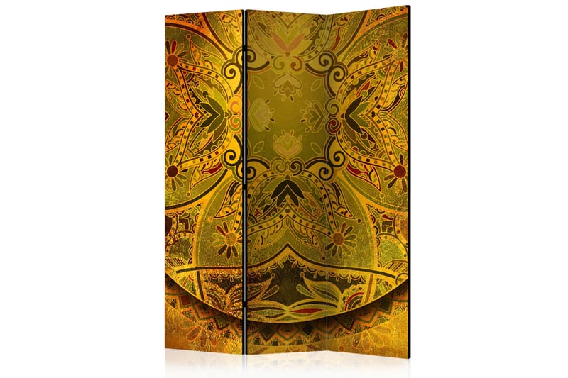 Rumsavdelare Mandala: Golden Power I 135x172 cm - Artgeist sp. z o. o. - Vikskärm - Rumsavdelare