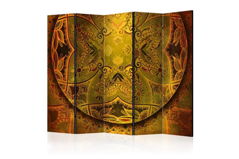 Rumsavdelare Mandala: Golden Power II 225x172 cm - Artgeist sp. z o. o. - Vikskärm - Rumsavdelare
