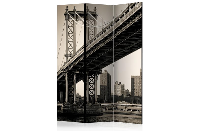 Rumsavdelare - Manhattan Bridge, New York 135x172 - Artgeist sp. z o. o. - Vikskärm - Rumsavdelare