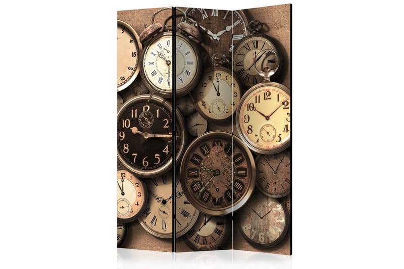 Rumsavdelare - Old Clocks 135x172 - Artgeist sp. z o. o. - Vikskärm - Rumsavdelare