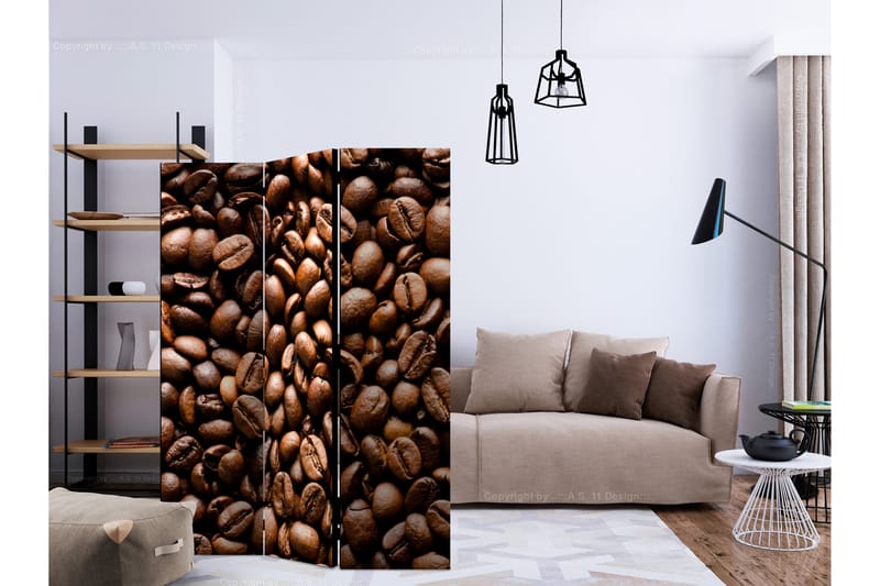 Rumsavdelare Roasted Coffee Beans 135x172 cm - Artgeist sp. z o. o. - Vikskärm - Rumsavdelare