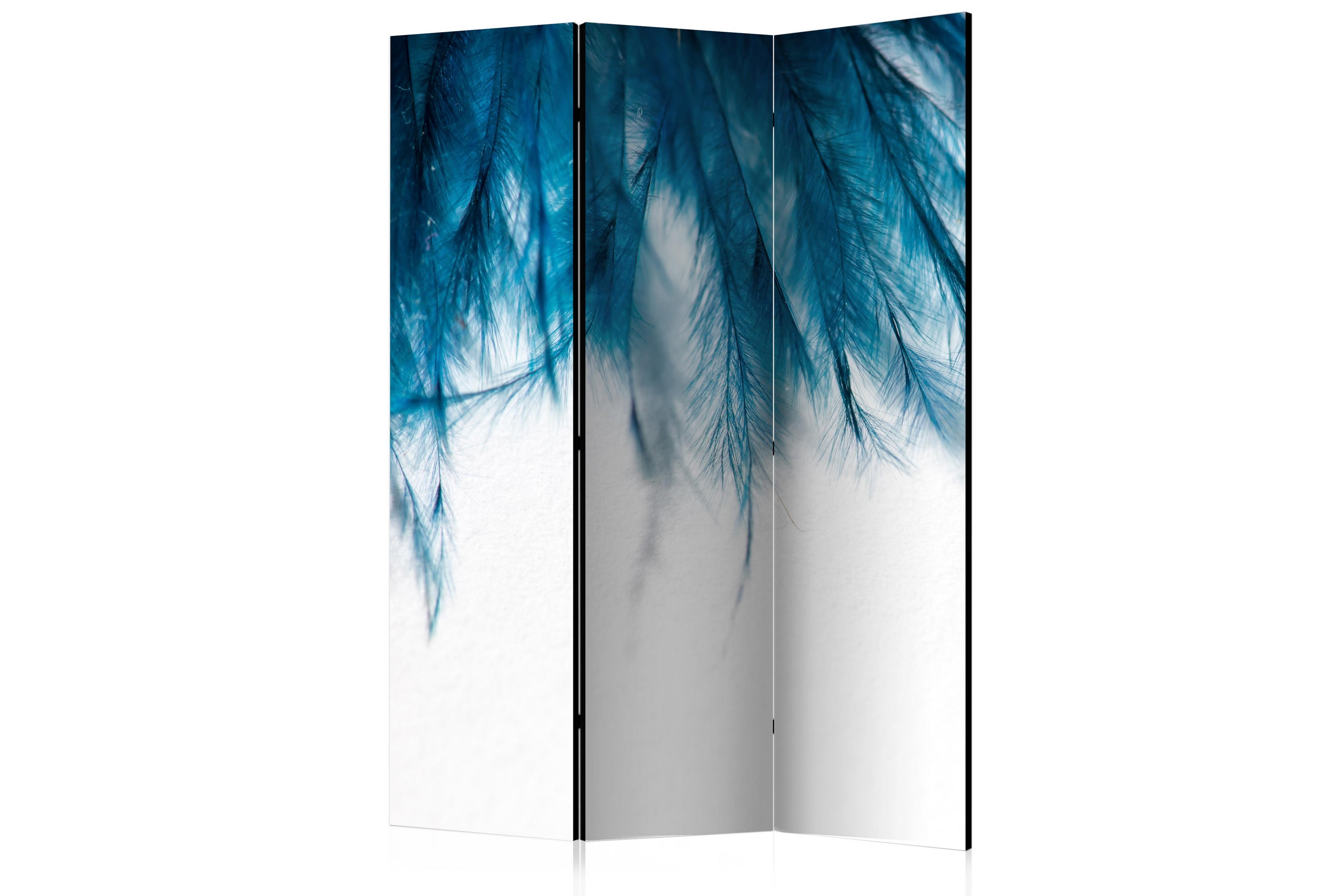 REA/Black Friday Rumsavdelare Sapphire Feathers 135x172 - Artgeist sp. z o. Blå Tyg