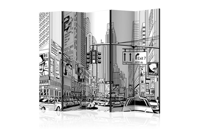 Rumsavdelare - Street in New York city II 225x172 - Artgeist sp. z o. o. - Inredning - Rumsavdelare - Vikskärm