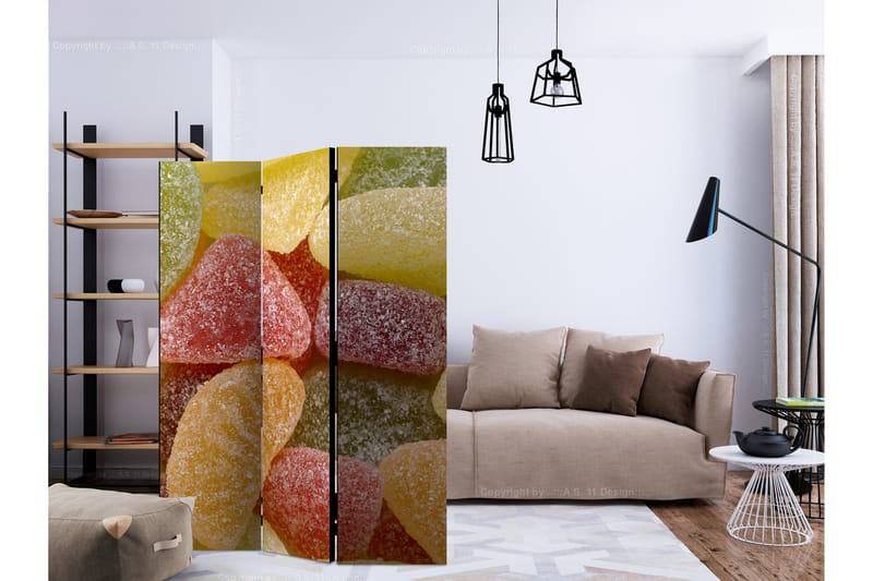Rumsavdelare Tasty Fruit Jellies 135x172 cm - Artgeist sp. z o. o. - Vikskärm - Rumsavdelare