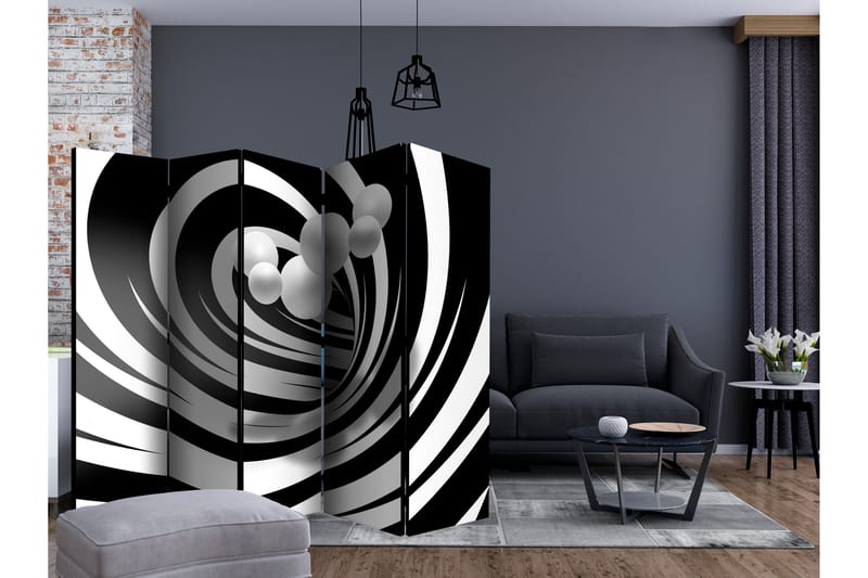 Rumsavdelare - Twisted In Black & White II 225x172 - Artgeist sp. z o. o. - Vikskärm - Rumsavdelare
