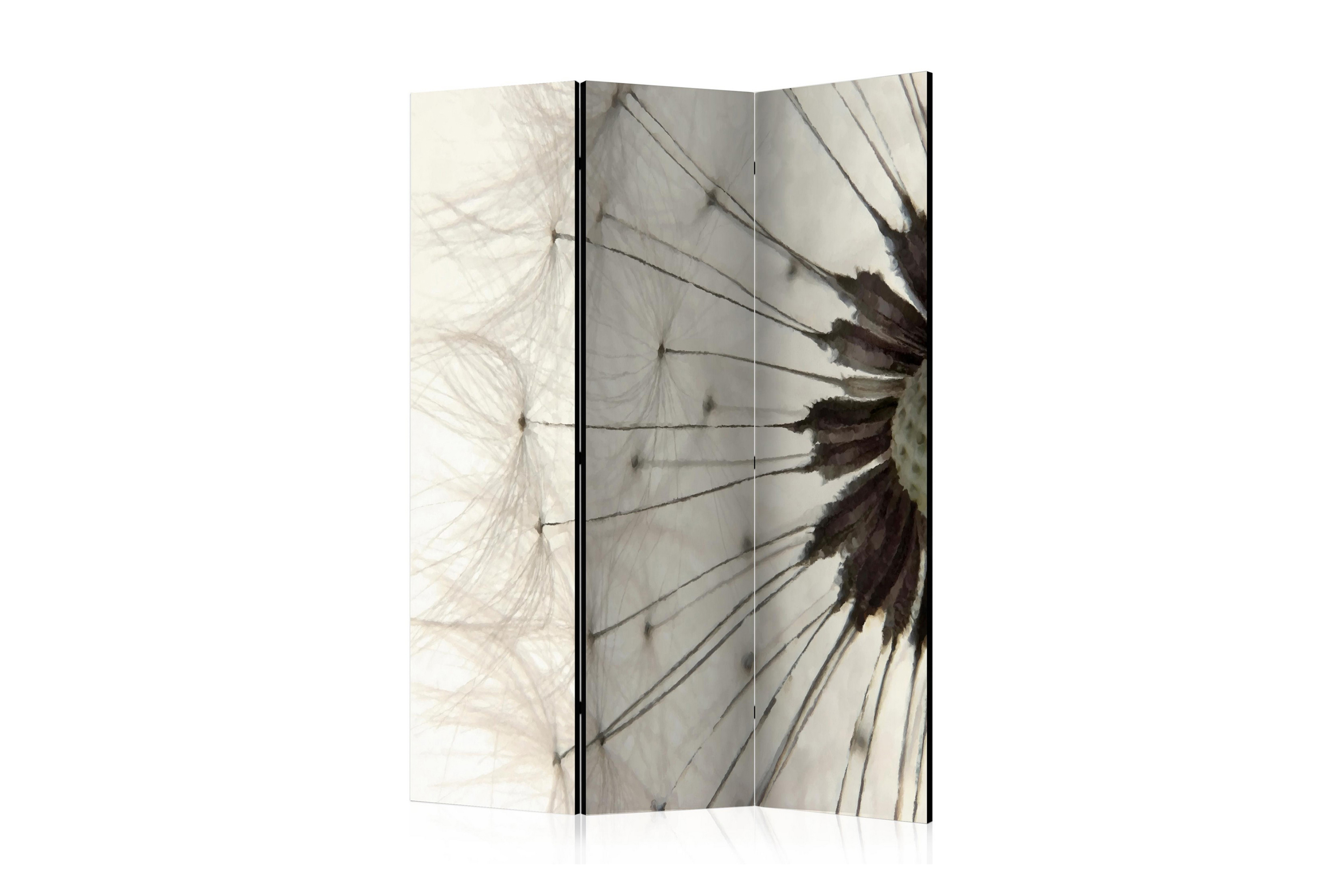 REA/Black Friday Rumsavdelare White Dandelion 135x172 - Artgeist sp. z o. Grå,Vit Tyg