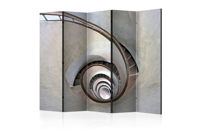Rumsavdelare - White spiral stairs II 225x172 - Artgeist sp. z o. o. - Vikskärm - Rumsavdelare